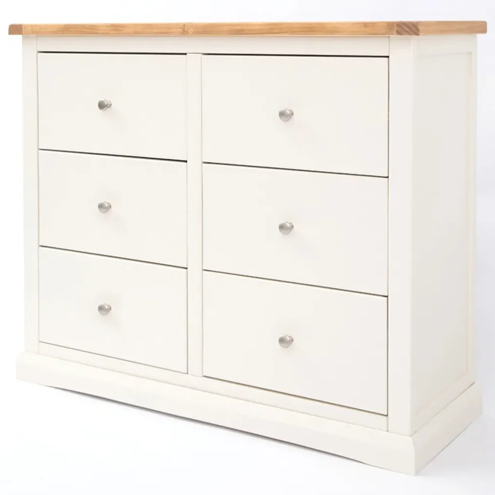 Castelli 6 Drawer Chest of Drawers - White, Pine