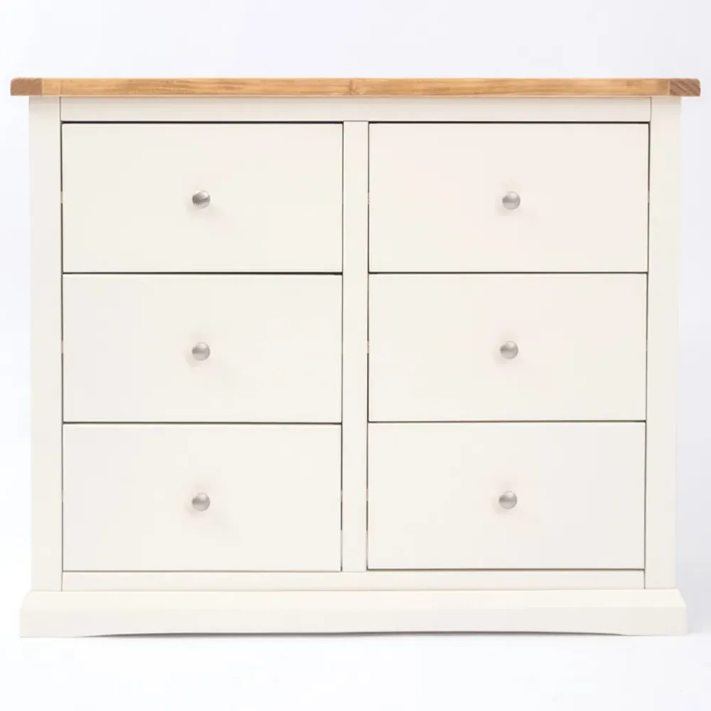 Castelli 6 Drawer Chest of Drawers - White, Pine