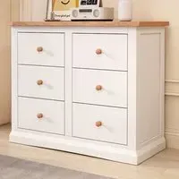 Castelli 6 Drawer Chest of Drawers - White, Pine Wood
