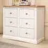 Castelli 6 Drawer Chest of Drawers - White, Pine Wood