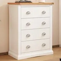 Cosenza 4 Drawer Chest of Drawers - Off White