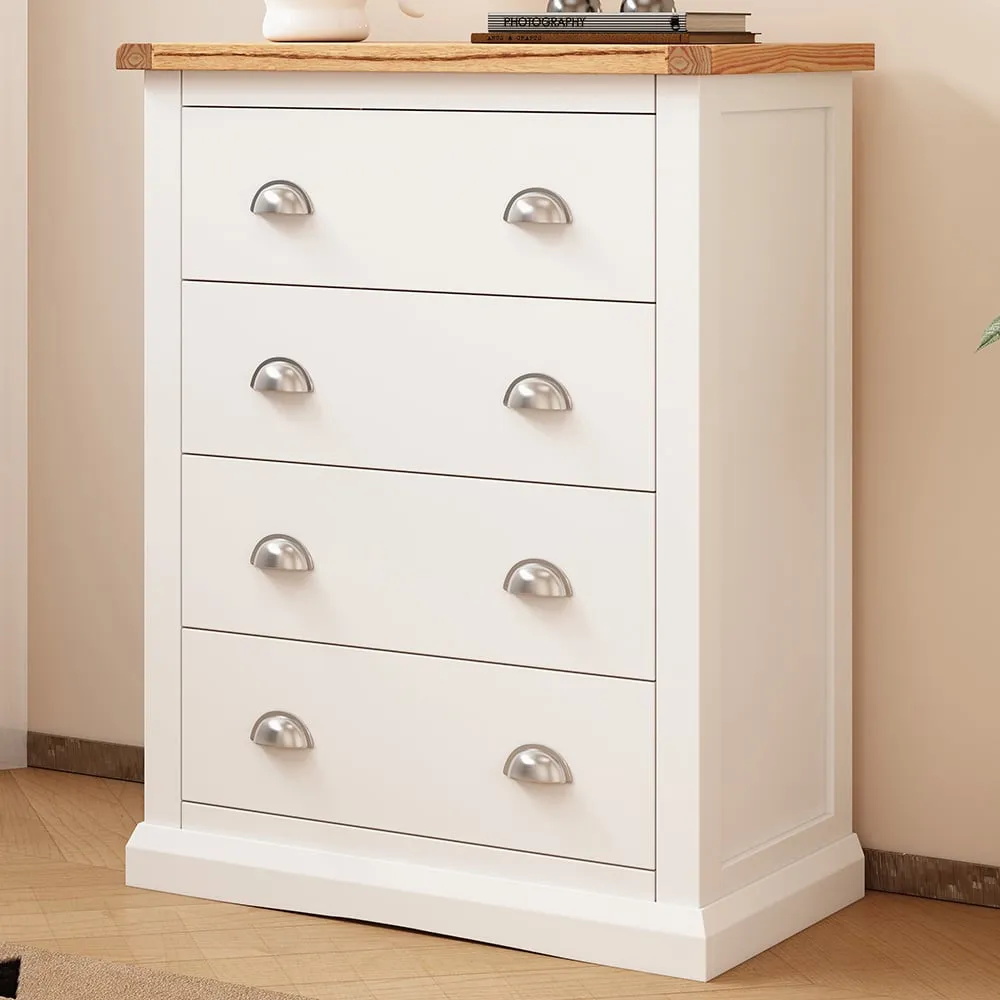 Cosenza 4 Drawer Chest of Drawers - Off White
