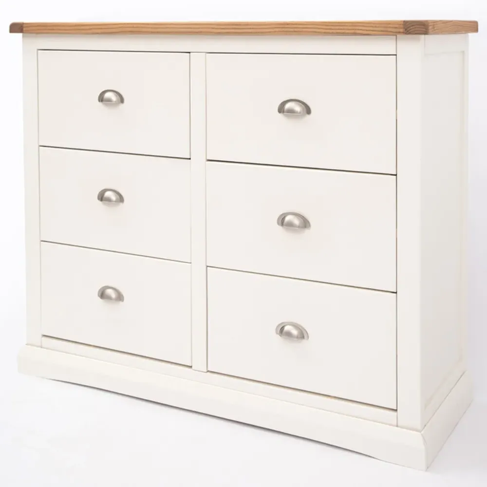Cosenza 6 Drawer Chest of Drawers - White