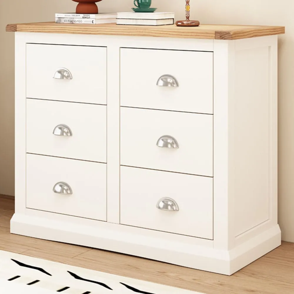 Cosenza 6 Drawer Chest of Drawers - White