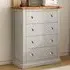 Loreo 4 Drawer Chest of Drawers - Light Grey