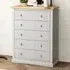 Loreo 5 Drawer Chest of Drawers - Grey, Pine