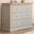 Loreo 6 Drawer Chest of Drawers - Grey, Pine
