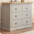 Loreo 6 Drawer Chest of Drawers - Grey, Pine