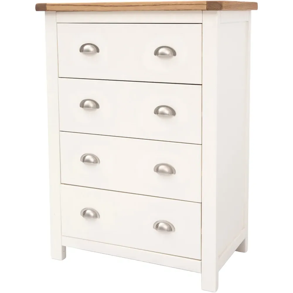 Lovere 4 Drawer Chest of Drawers - Off White