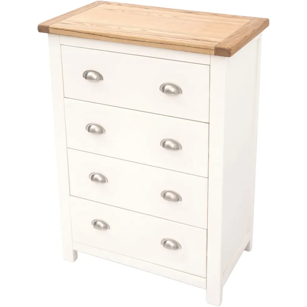 Lovere 4 Drawer Chest of Drawers - Off White