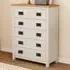 Lovere 5 Drawer Chest of Drawers - White