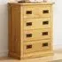 Lucca 4 Drawer Chest of Drawers - Brown, Pine