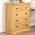 Lucca 4 Drawer Chest of Drawers - Brown, Pine