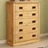 Lucca 5 Drawer Chest of Drawers - Brown, Pine