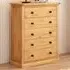 Lucca 5 Drawer Chest of Drawers - Brown, Pine
