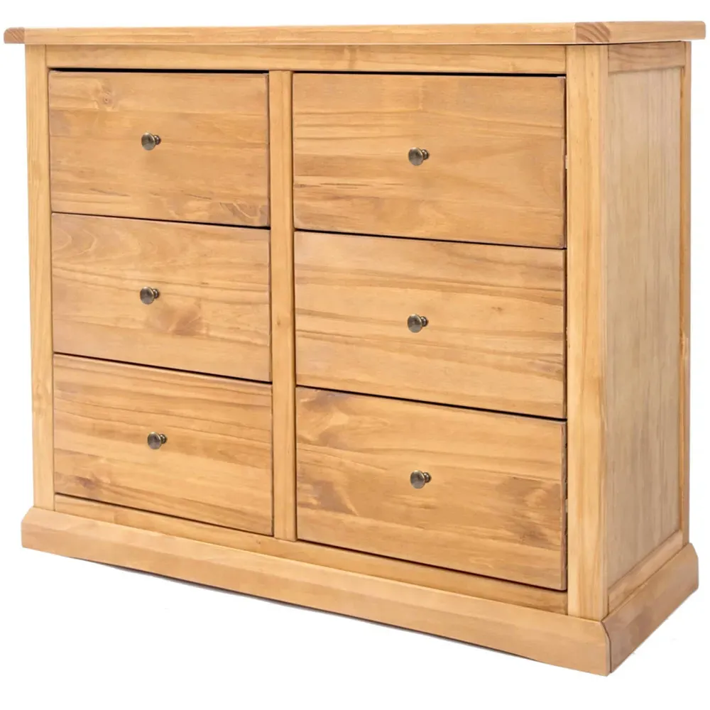 Lucca 6 Drawer Chest of Drawers - Brown, Pine