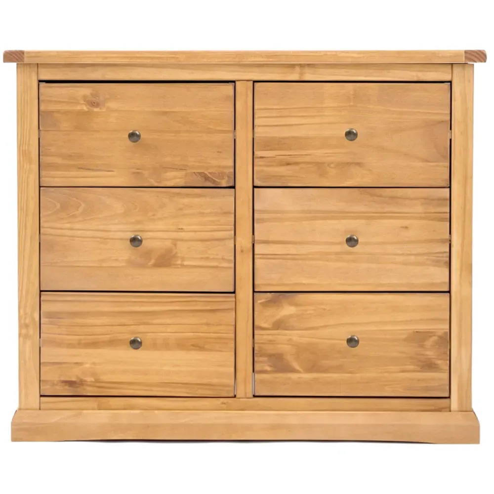 Lucca 6 Drawer Chest of Drawers - Brown, Pine