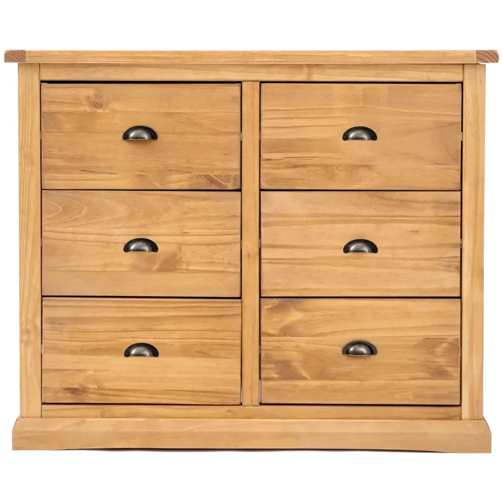 Lucca 6 Drawer Chest of Drawers - Brown, Pine