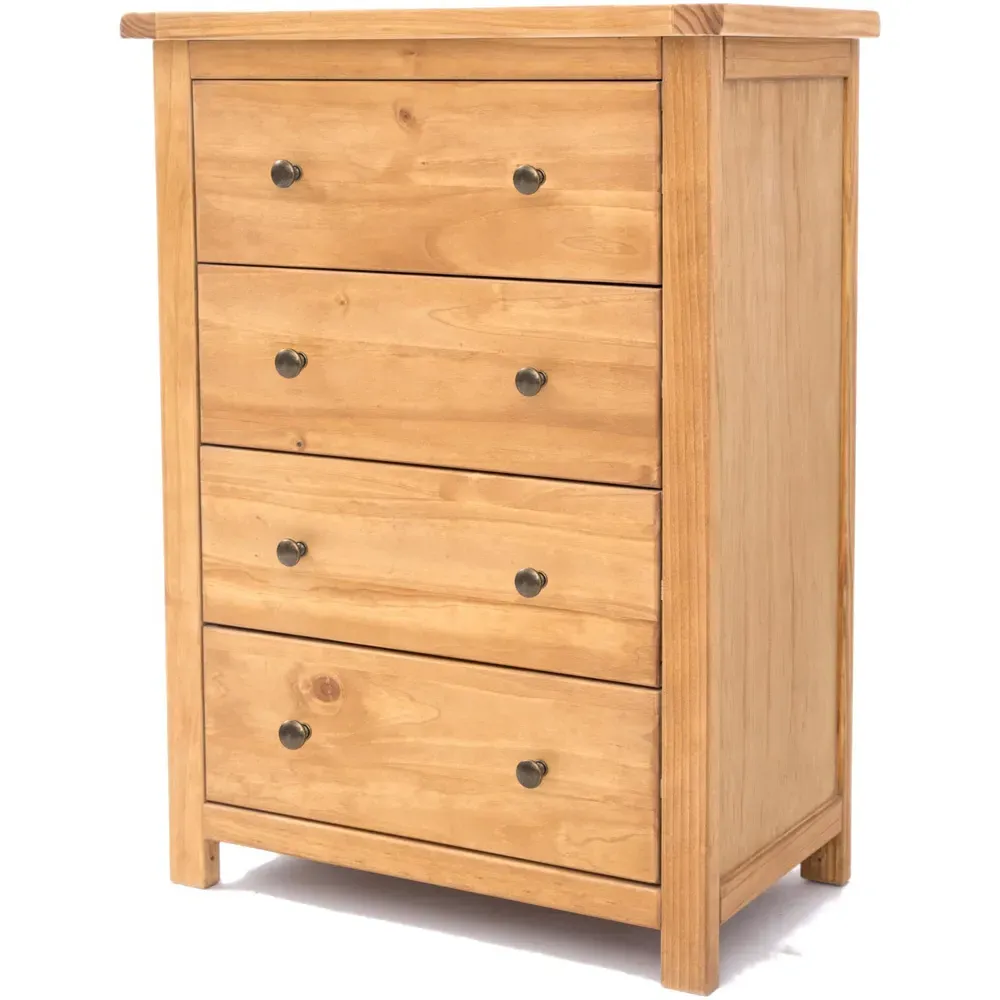 Lugo 4 Drawer Chest of Drawers - Brown, Pine