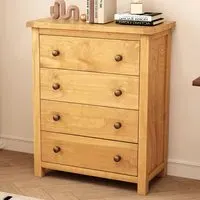 Lugo 4 Drawer Chest of Drawers - Brown, Pine