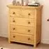 Lugo 4 Drawer Chest of Drawers - Brown, Pine