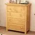 Lugo 4 Drawer Chest of Drawers - Brown, Pine Wood