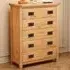 Lugo 5 Drawer Chest of Drawers - Brown, Pine