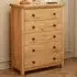 Lugo 5 Drawer Chest of Drawers - Brown, Pine