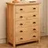 Lugo 5 Drawer Chest of Drawers - Brown, Pine