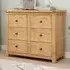 Lugo 6 Drawer Chest of Drawers - Brown, Pine