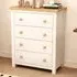 Maggiori 4 Drawer Chest of Drawers - Off White, Pine Wood