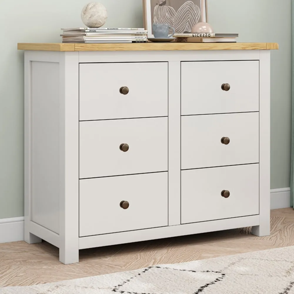 Maggiori 6 Drawer Chest of Drawers - White