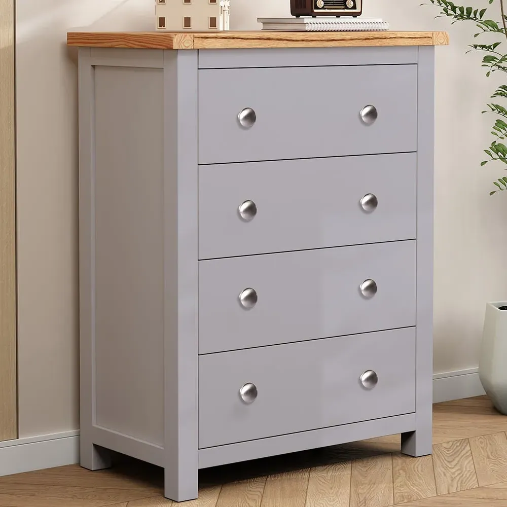 Mirano 4 Drawer Chest of Drawers - Dark Grey