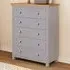 Mirano 5 Drawer Chest of Drawers - Grey