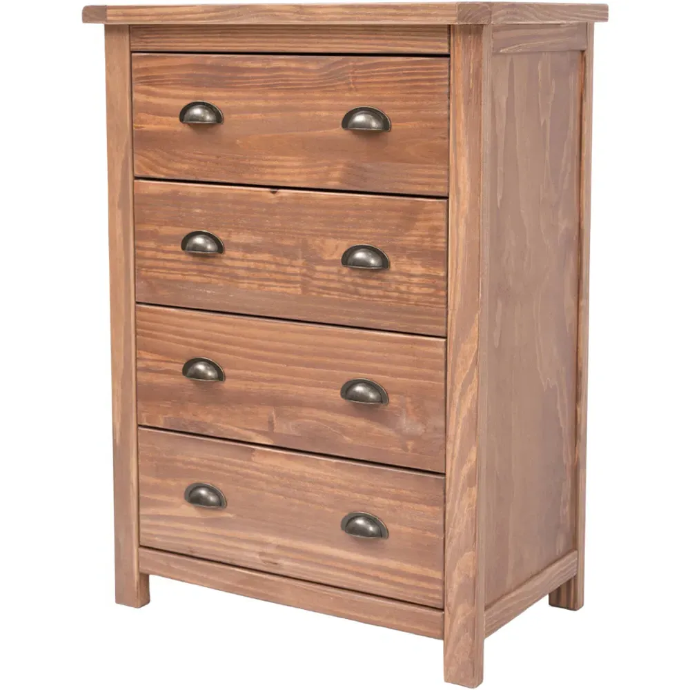 Padua 4 Drawer Chest of Drawers - Light Brown