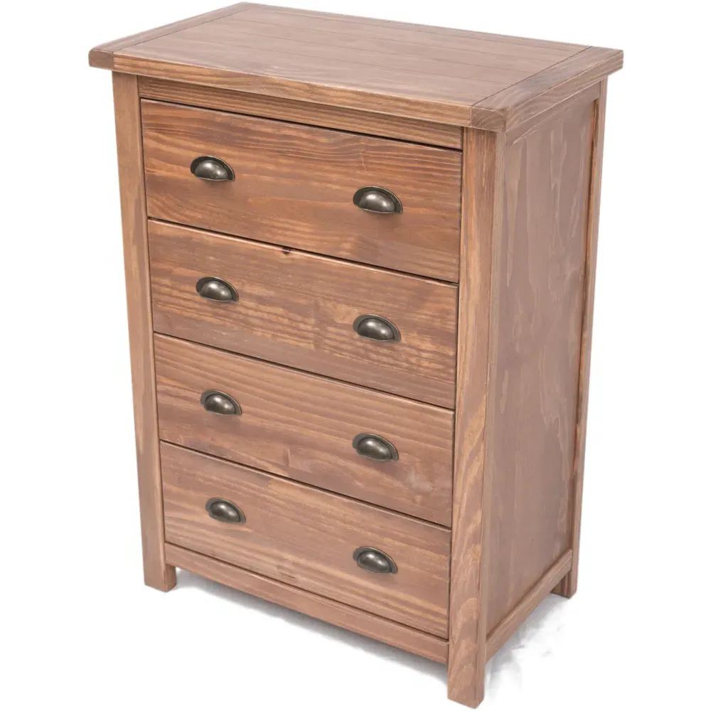 Padua 4 Drawer Chest of Drawers - Light Brown