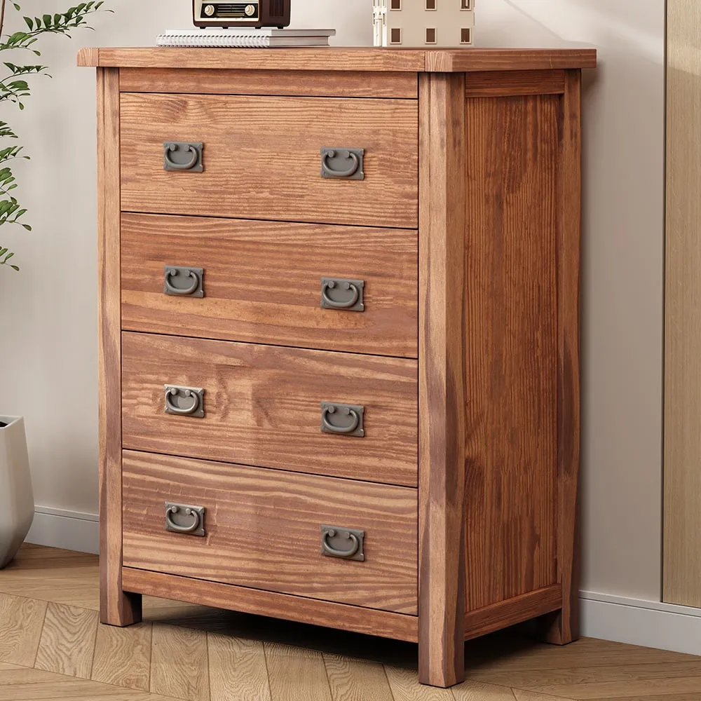 Padua 4 Drawer Chest of Drawers - Light Brown image