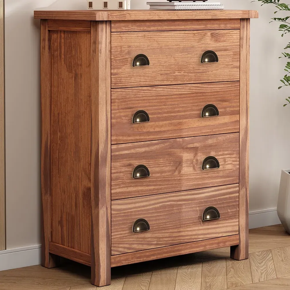 Padua 4 Drawer Chest of Drawers - Light Brown image