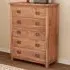 Padua 5 Drawer Chest of Drawers - Brown, Pine