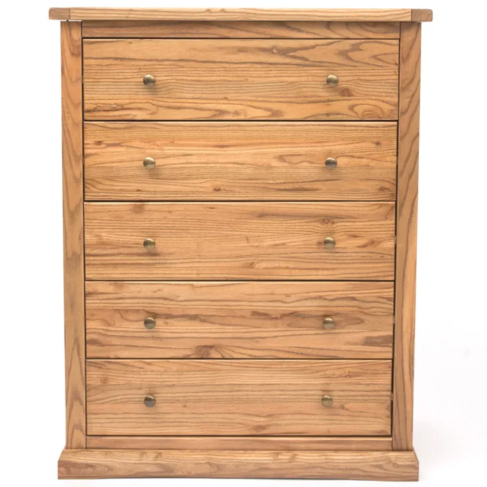 Salerno 5 Drawer Chest of Drawers - Brown
