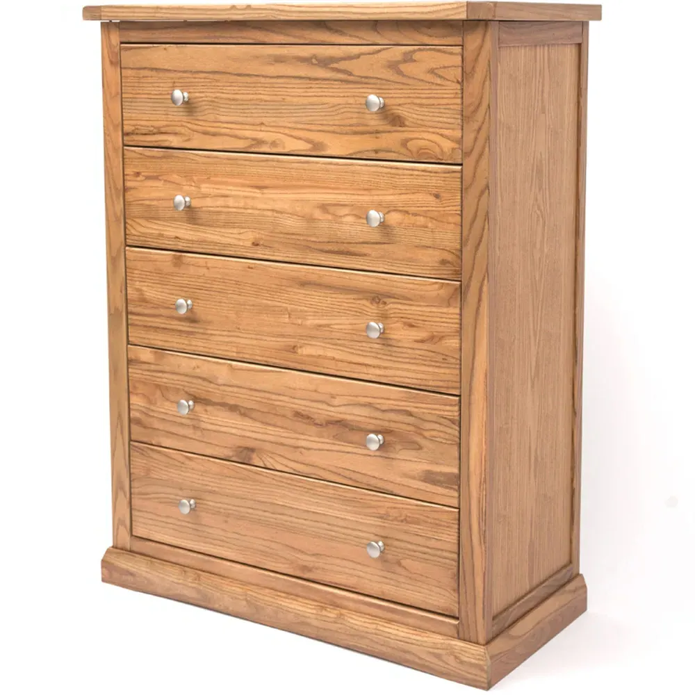 Salerno 5 Drawer Chest of Drawers - Brown