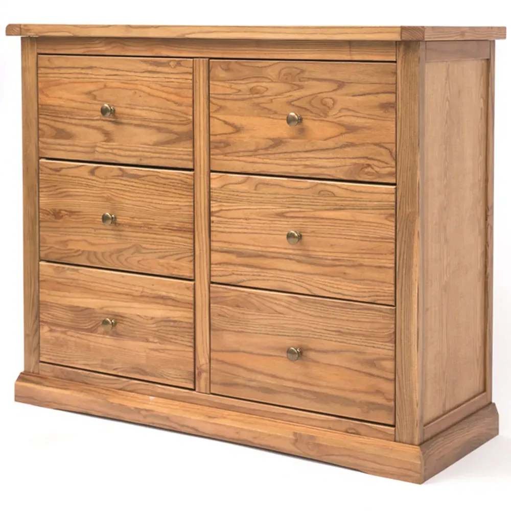 Salerno 6 Drawer Chest of Drawers - Brown