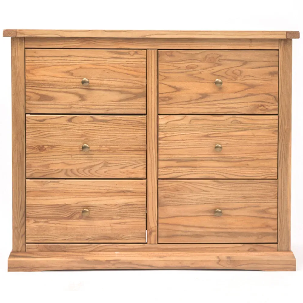 Salerno 6 Drawer Chest of Drawers - Brown