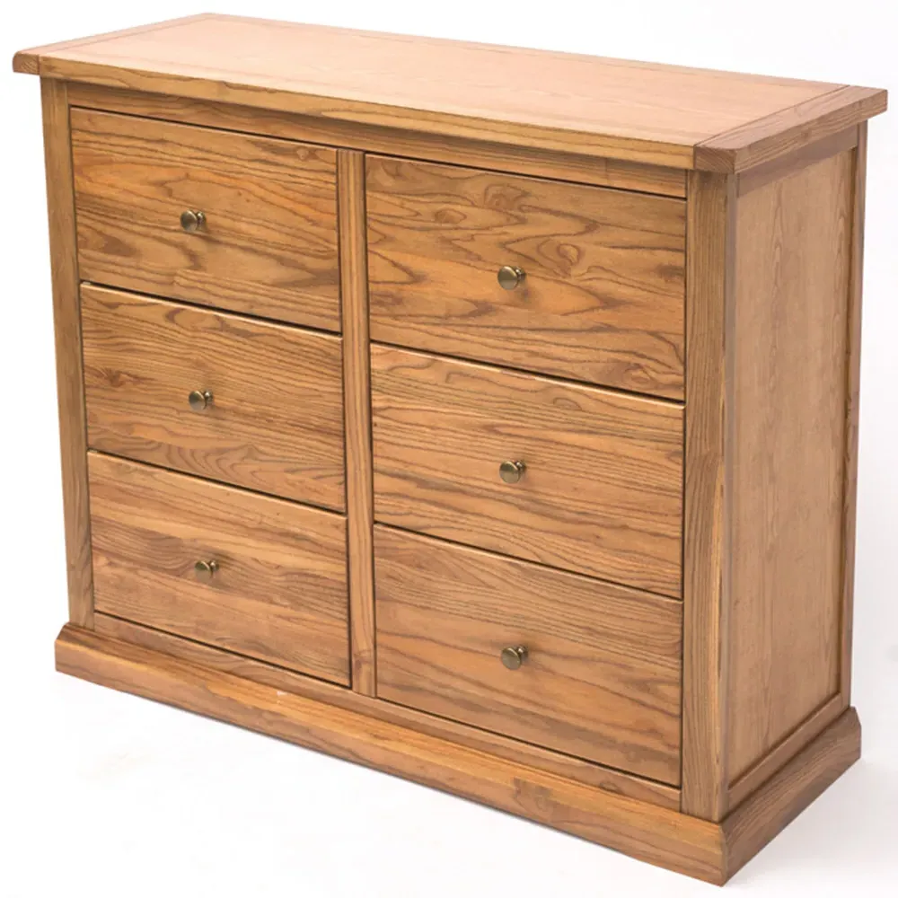 Salerno 6 Drawer Chest of Drawers - Brown
