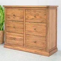 Salerno 6 Drawer Chest of Drawers - Brown