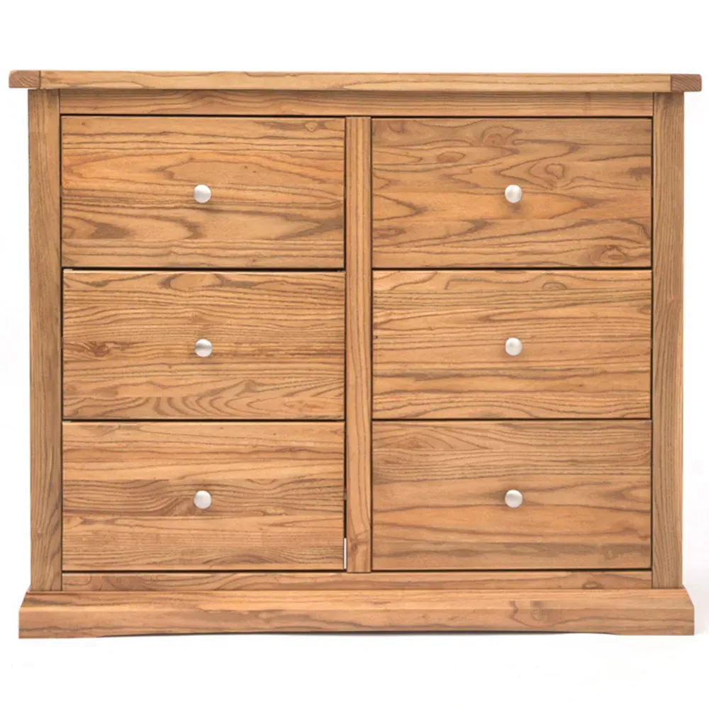 Salerno 6 Drawer Chest of Drawers - Brown