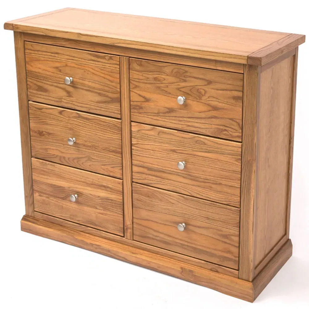 Salerno 6 Drawer Chest of Drawers - Brown