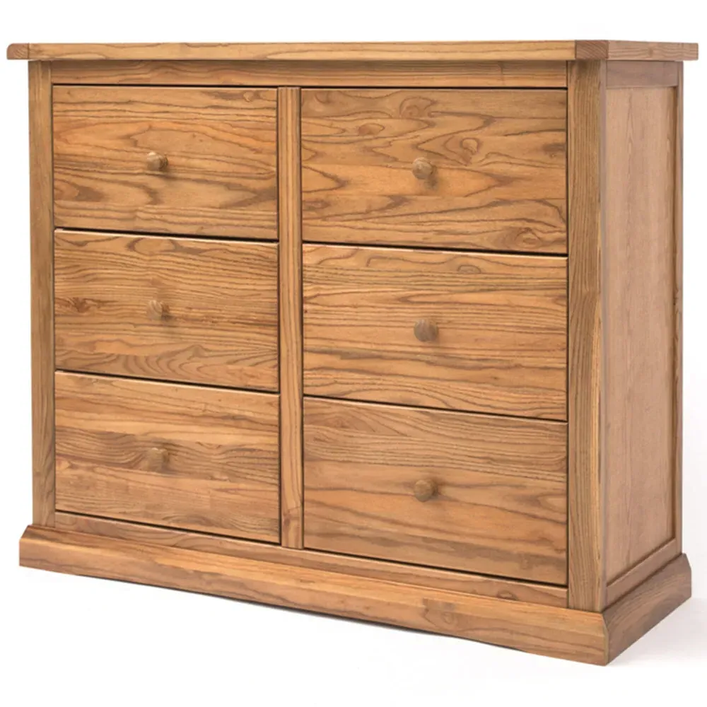 Salerno 6 Drawer Chest of Drawers - Brown