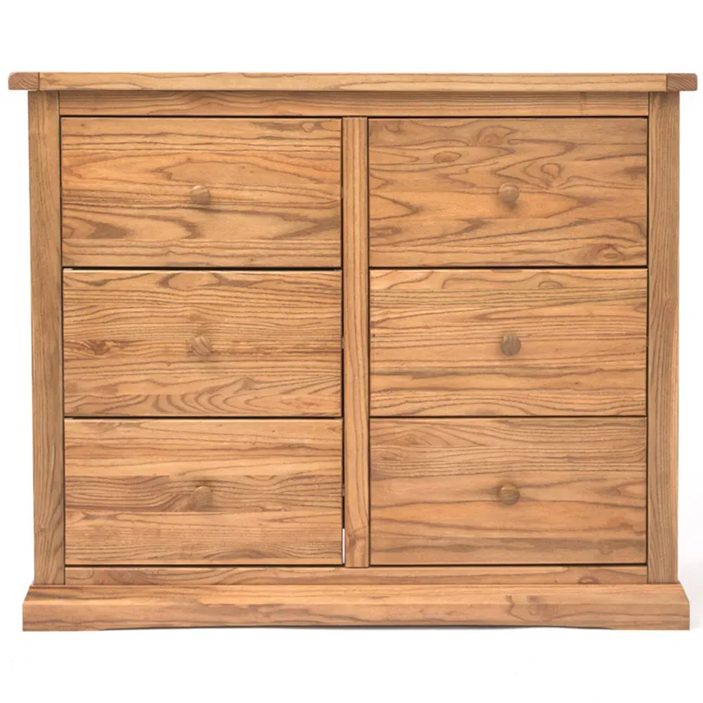 Salerno 6 Drawer Chest of Drawers - Brown