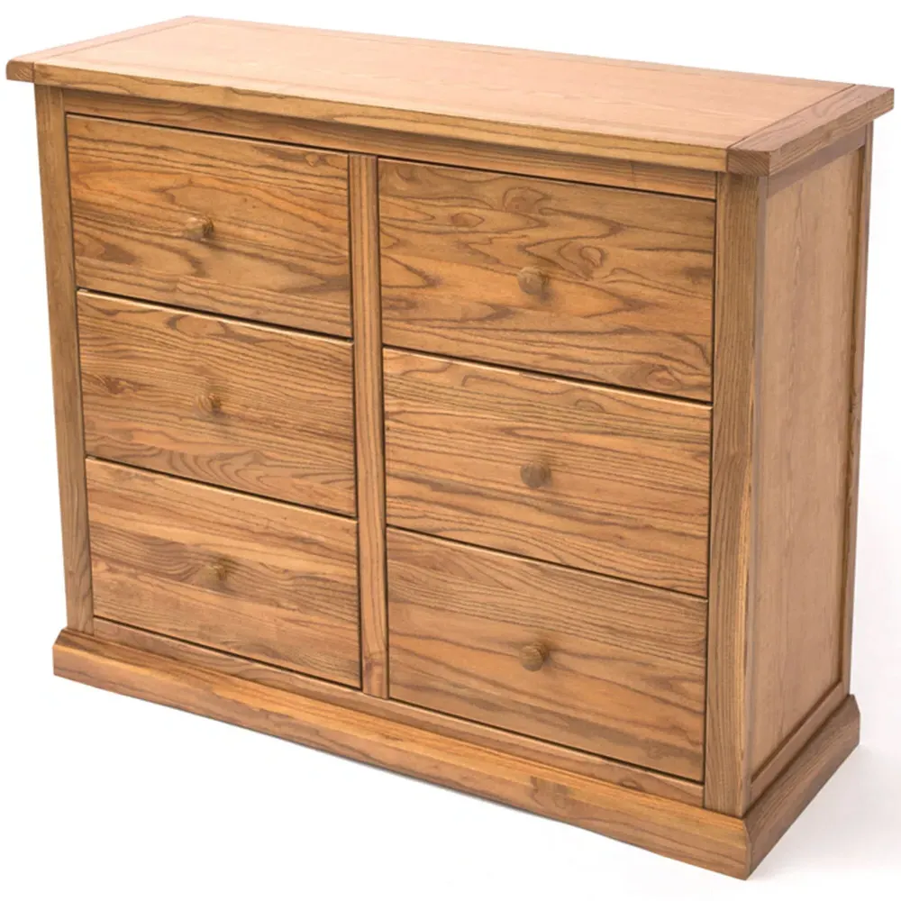 Salerno 6 Drawer Chest of Drawers - Brown